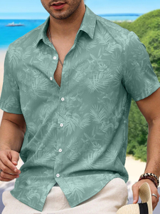 男士休闲polo领子短袖衬衫