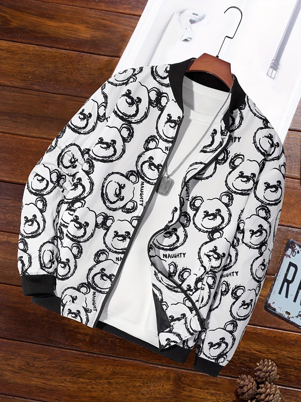 拉链棒球衣领夹克