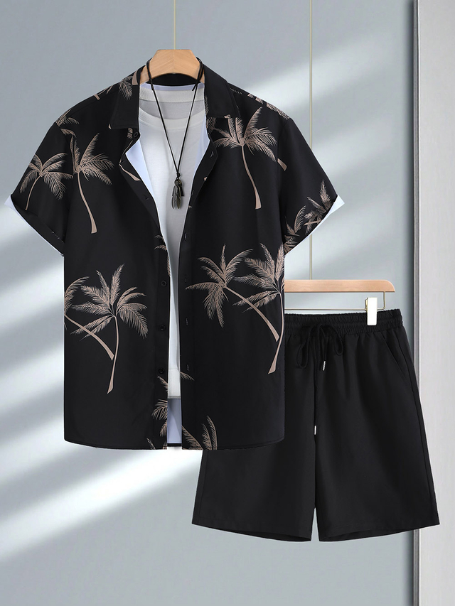 休闲短袖衬衫和短裤